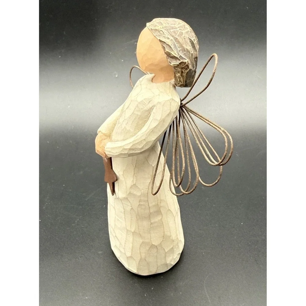 VTG Lot 3 Willow Tree Angel Figurine Demdaco Light, Happiness & Thinking Of You